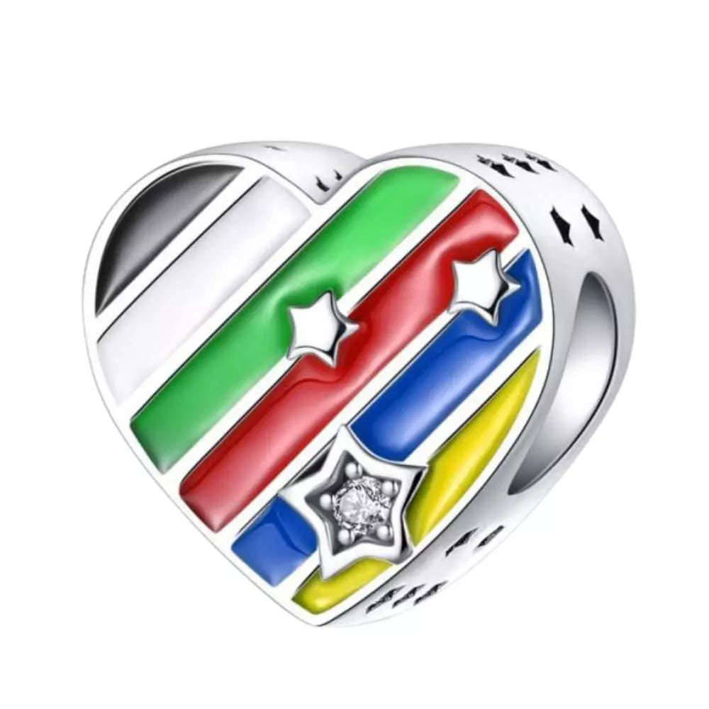 Charm Corazón Arcoíris