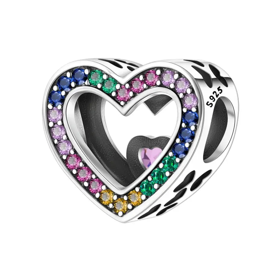 Charm Corazón Arcoíris