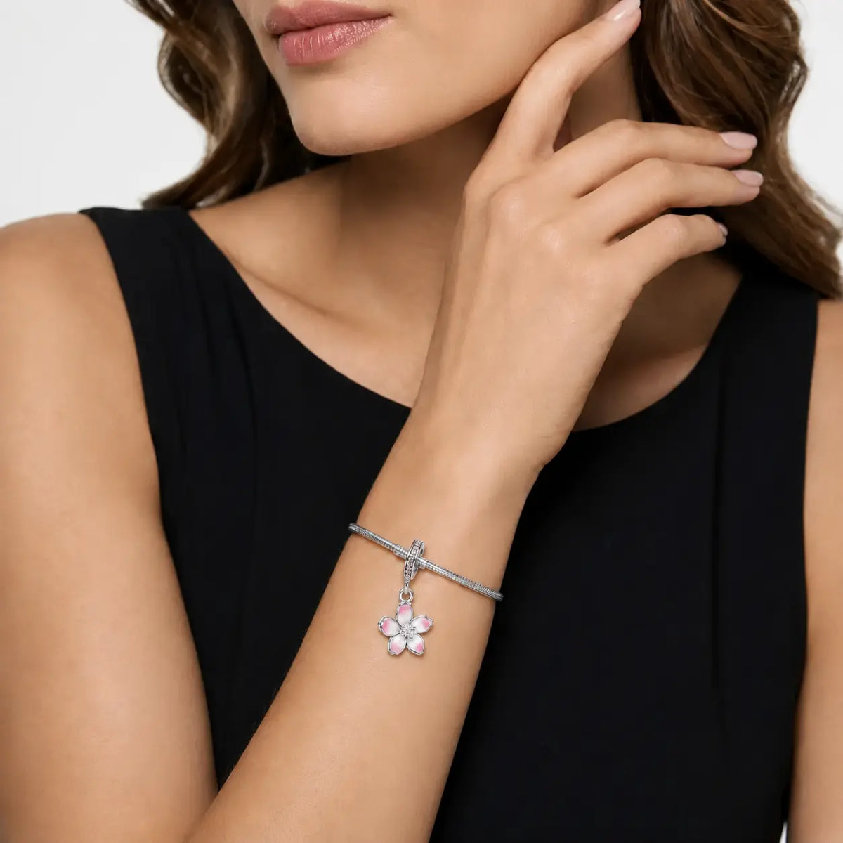 Charm Flor Rosa